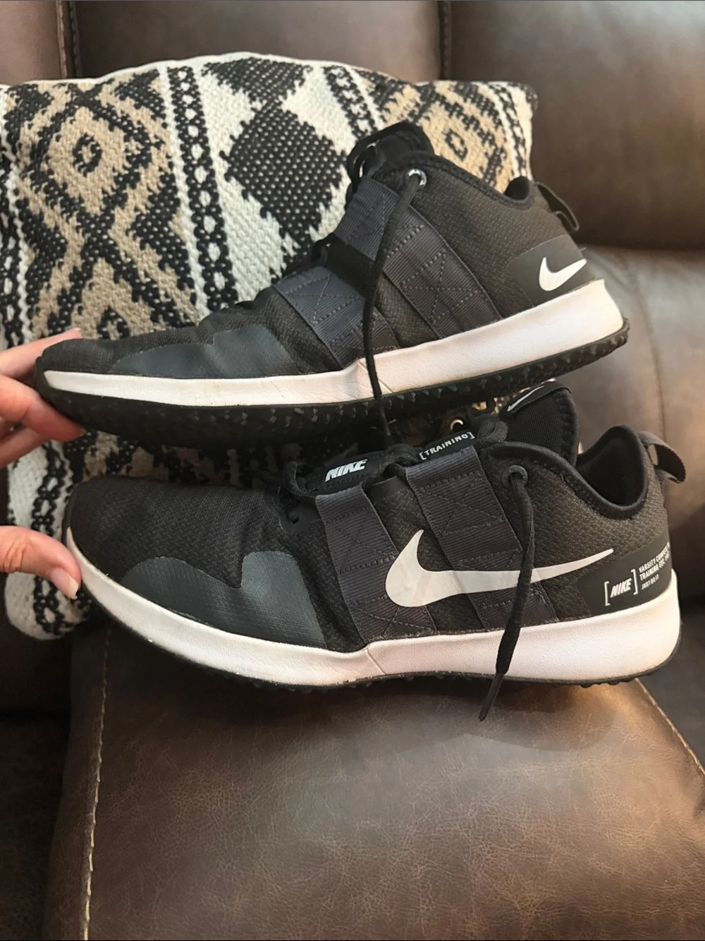 Nike Men’s Black and White Athletic Training Shoes